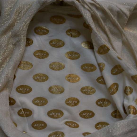 All-Sport Couture Womens NFL New York Jets Play Action Cream Hoodie New - Picture 4 of 8